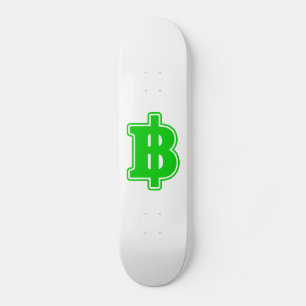 GREEN BAHT SIGN ฿ Thaise ฿ Skateboard