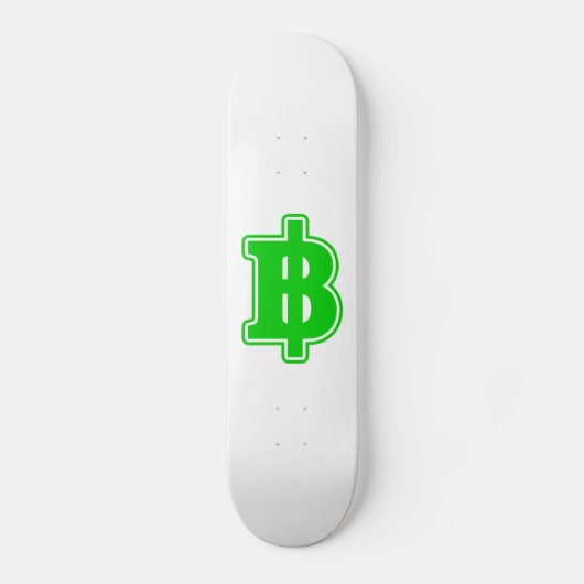 GREEN BAHT SIGN ฿ Thaise ฿ Skateboard (Voorkant)