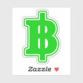 GREEN BAHT SIGN ฿ Thaise ฿ Sticker (Vel)