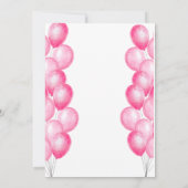 Green Baloon Baby shower Invitation Kaart (Achterkant)