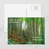 Green Bamboo Forest Briefkaart (Voorkant / Achterkant)