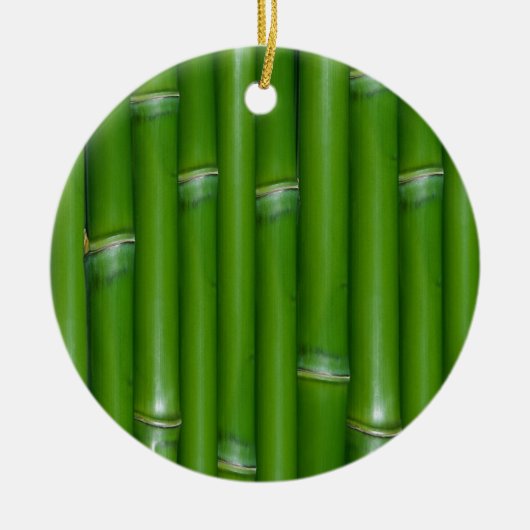 Green Bamboo Keramisch Ornament (Voorkant)