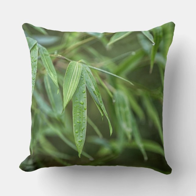 Green Bamboo Kussen (Voorkant)