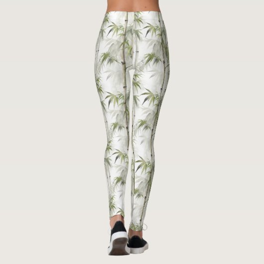 Green Bamboo Mindfulness Yoga Leggings (Achterkant)