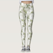 Green Bamboo Mindfulness Yoga Leggings (Voorkant)