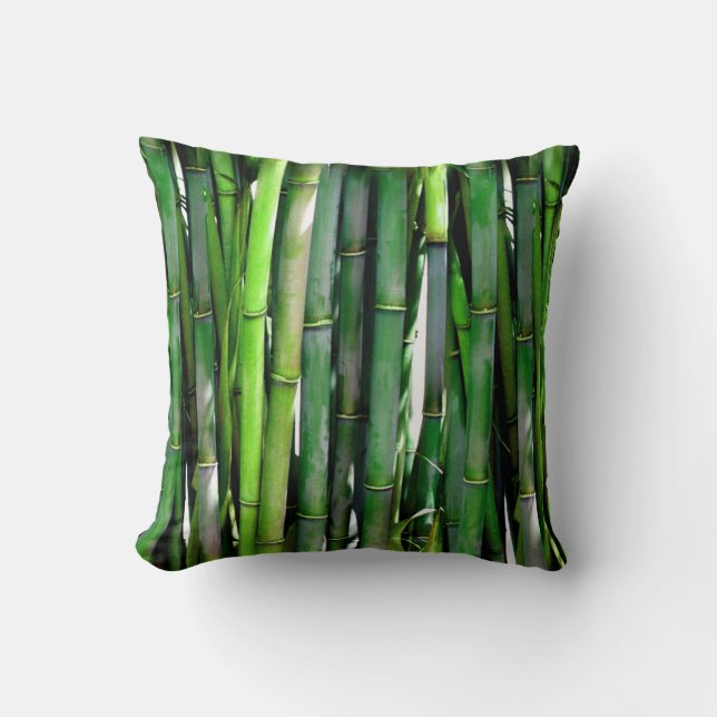 Green Bamboo Pillow Kussen (Voorkant)