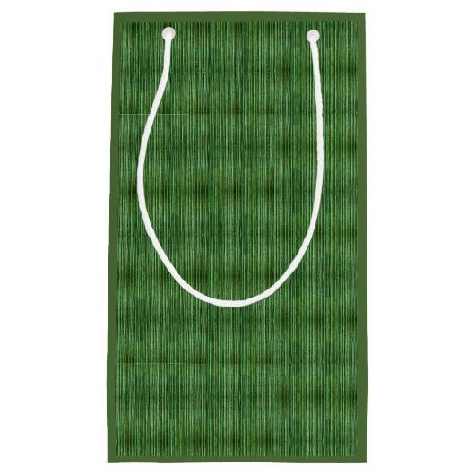 Green Bamboo Reed Pattern Gift Bag Klein Cadeauzakje (Voorkant)