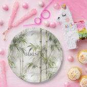 Green Bamboo Serenity Papieren Bordje (Feest)