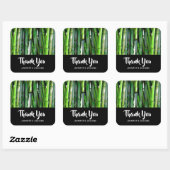Green Bamboo Stalks Business Hartelijk dank Vierkante Sticker (Vel)