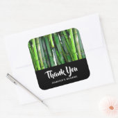 Green Bamboo Stalks Business Hartelijk dank Vierkante Sticker (Envelop)