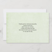 Green Bamboo Stalks Natuur Fotografie Bedankkaart (Achterkant)