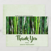 Green Bamboo Stalks Natuur Fotografie Bedankkaart (Voorkant / Achterkant)