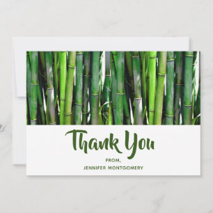 Green Bamboo Stalks Natuur Fotografie Bedankkaart
