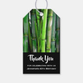 Green Bamboo Stalks Natuur Fotografie Cadeaulabel (Voorkant)