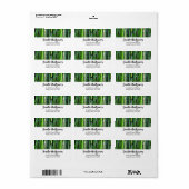 Green Bamboo Stalks Natuur Fotografie Etiket (Full Sheet)