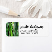 Green Bamboo Stalks Natuur Fotografie Etiket (Insitu)