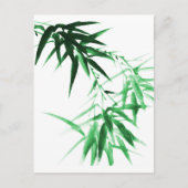 Green Bamboo Twig Briefkaart (Voorkant)