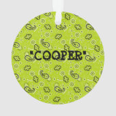 Green Bandana Animal de compagnie Photo NOM Fun No (dos)