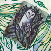 Green Barn Owl  Visitekaartje