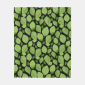 Green Basil Leaf Herb Pattern Fleece Deken (Voorkant)