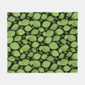 Green Basil Leaf Herb Pattern Fleece Deken (Voorkant (Horizontaal))