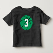 Green Basketball Kind Custom Jersey Number Toddler Kinder Shirts (Voorkant)