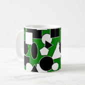 Green Bauhaus Collage Café Mug (Devant gauche)