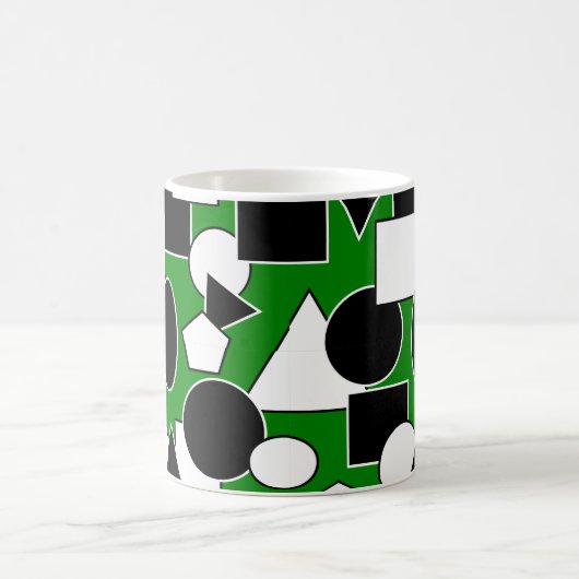 Green Bauhaus Collage Café Mug (Centre)