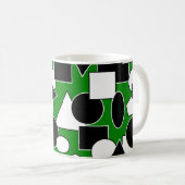 Green Bauhaus Collage Coffee Mok (Voorkant rechts)