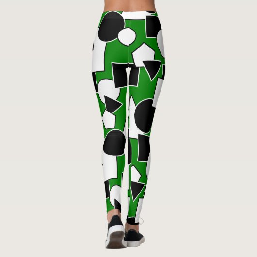 Green Bauhaus Collage Leggings (Achterkant)