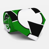 Green Bauhaus Collage Stropdas (Opgerold)