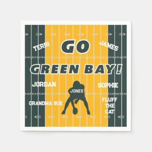 Green Bay Football Fan Paper Napkin Servet