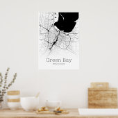 Green Bay Map - Wisconsin - City Map Poster (Keuken)