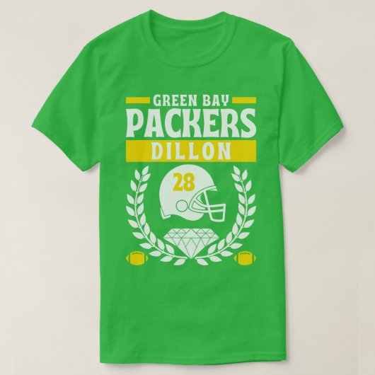 Green Bay Packers AJ Dillon 28 editie T-shirt (Design voorkant)