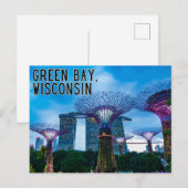 Green Bay Wisconsin Briefkaart Reizen Souvenir (Voorkant / Achterkant)