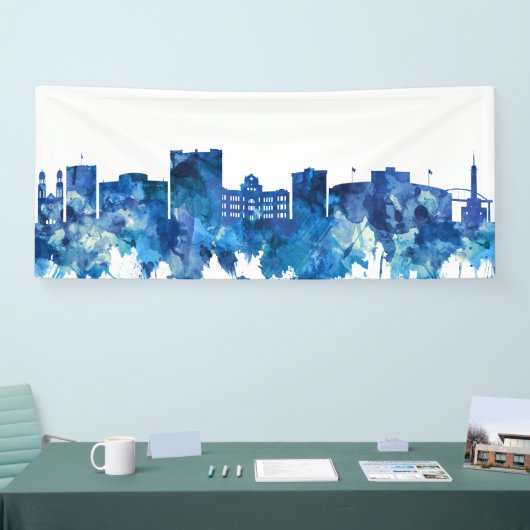 Green Bay Wisconsin Skyline Blue Spandoek (Beurs)