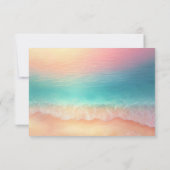 Green Beach Summer Sun Watercolor Elégante RSVP (Dos)