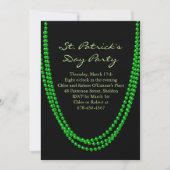 Green Bead St. Patrick's Day Party Invitation (Devant)