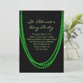 Green Bead St. Patrick's Day Party Invitation (Debout devant)