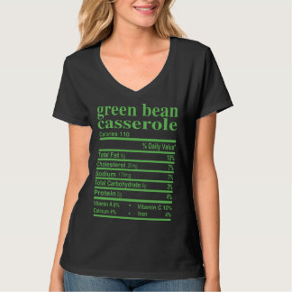 Green Bean Casserole Costume Thanksgiving Nutritio T-shirt