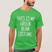 Green Bean Costume Lazy Funny Last Minute Hwee T-shirt (Voorkant)