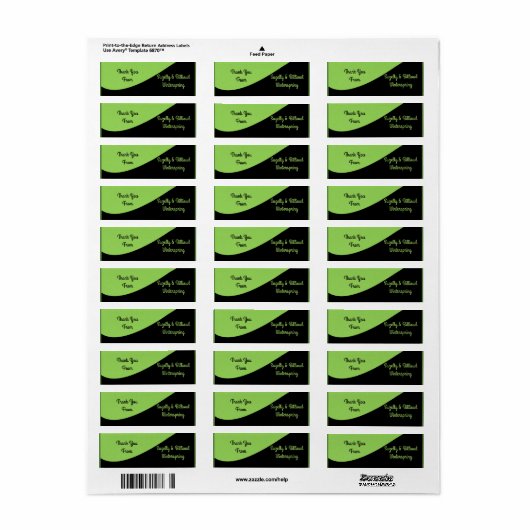 Green Bean Etiket (Full Sheet)