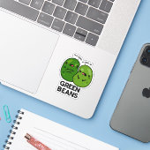 Green Beans Funny Jealous Bean Pun Sticker (Laptop met iPhone)