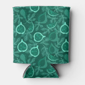 Green beautiful fig fruit pattern blikjeskoeler (Voorkant)