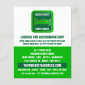 Green Bed Logo, Hostel Accommodatie Adverteren Flyer (Voorkant)