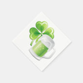 Green Beer en Shamrock Paper Napkin Servetten (Hoek)