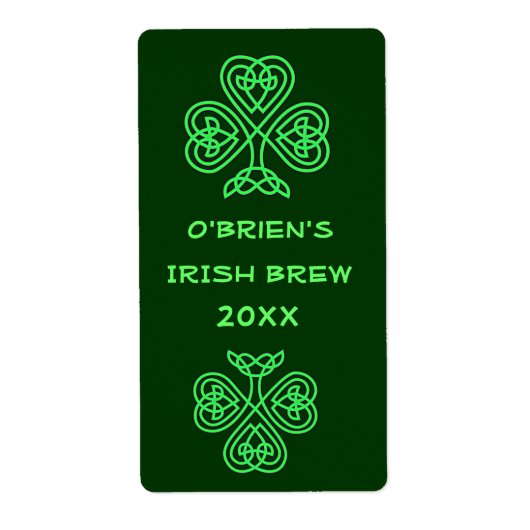 Green Beer Home Brew Étiquette (Devant)