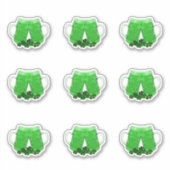 Green Beer Irish Shamrocks St. Patricks Day Sticker (Voorkant)