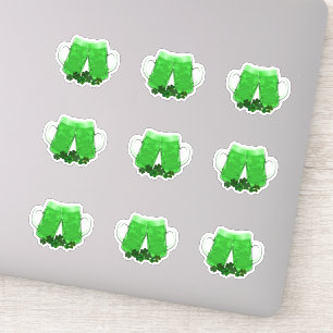 Green Beer Irish Shamrocks St. Patricks Day Sticker