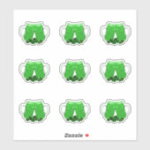 Green Beer Irish Shamrocks St. Patricks Day Sticker (Vel)